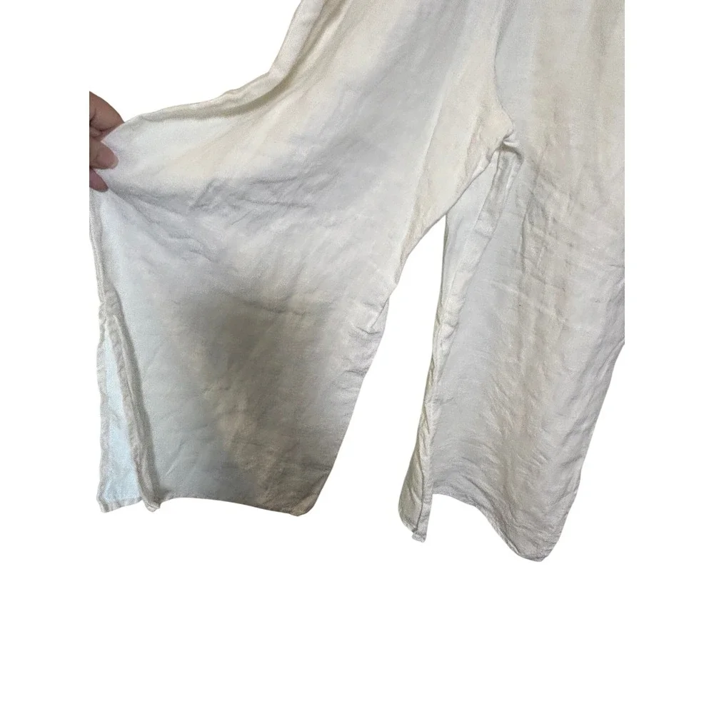 Cloth & Stone Linen Jumpsuit Drawstring Waist Casual White XS‎